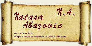 Nataša Abazović vizit kartica